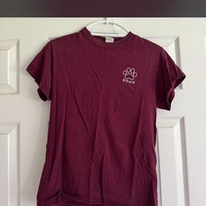 PAWZ Maroon T-Shirt with Logo